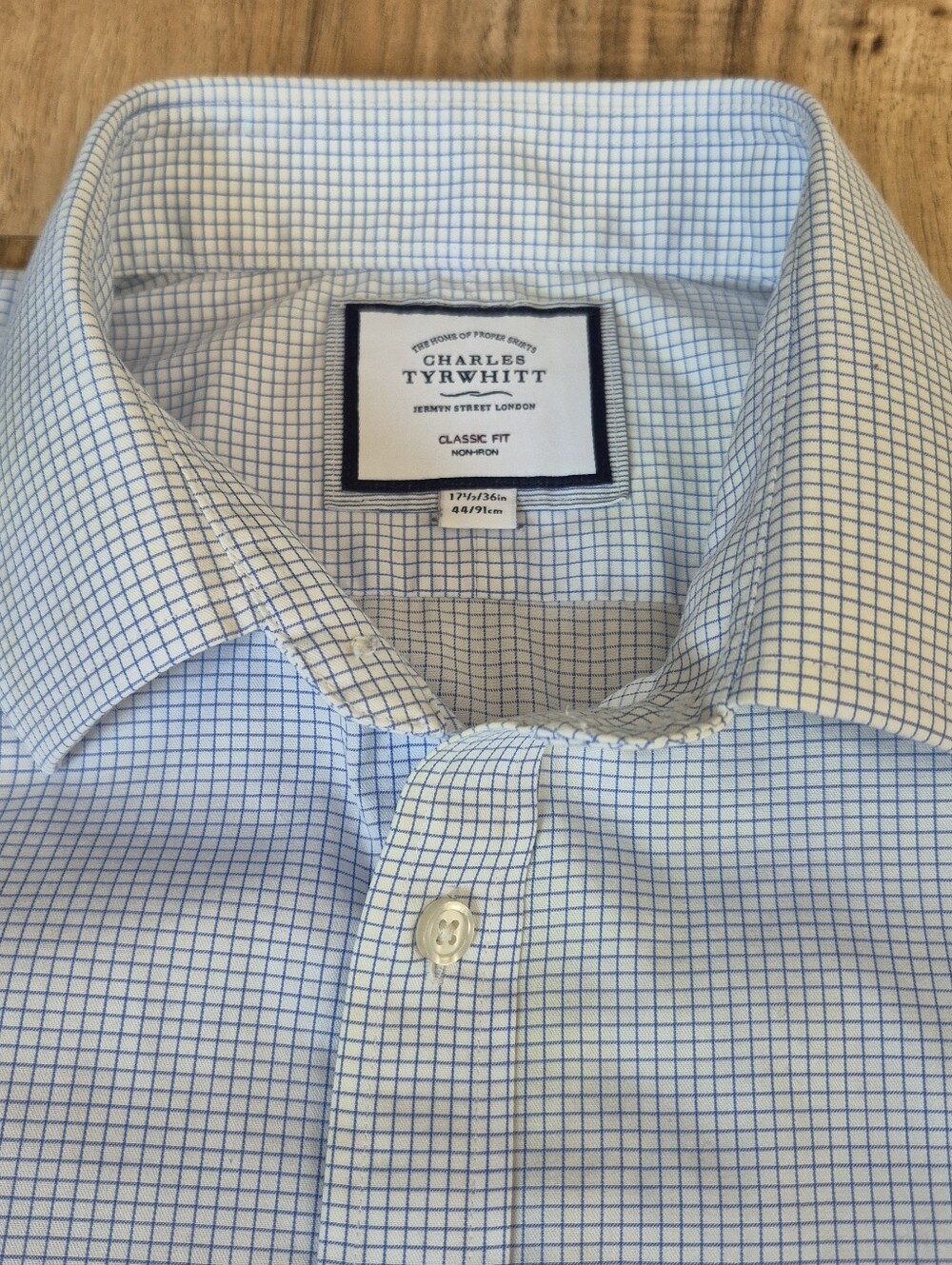 Charles Tyrwhitt Jermyn Street London Classic Fit Shirt Size 17 1/2
